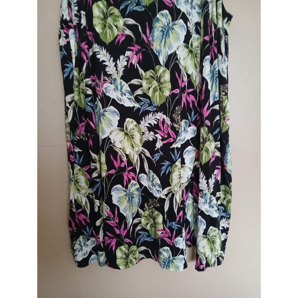 J Jill Dress 3x Wearever Floral Midi Soft Jersey Tank Everyday Lagenlook Boho - Picture 2 of 6